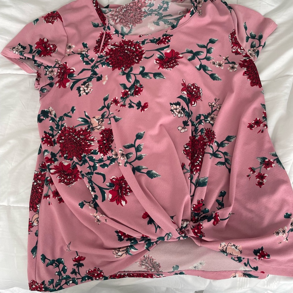 Candie's Pink Floral Blouse